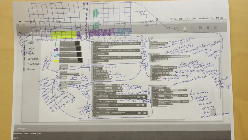 In the Juku Light Games Coding Kit, coders learn by seeing how existing programs work before building their own programs.