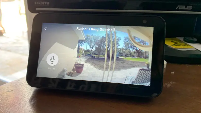 The view from the Ring Video Doorbell Wired on the Amazon Echo Show 5