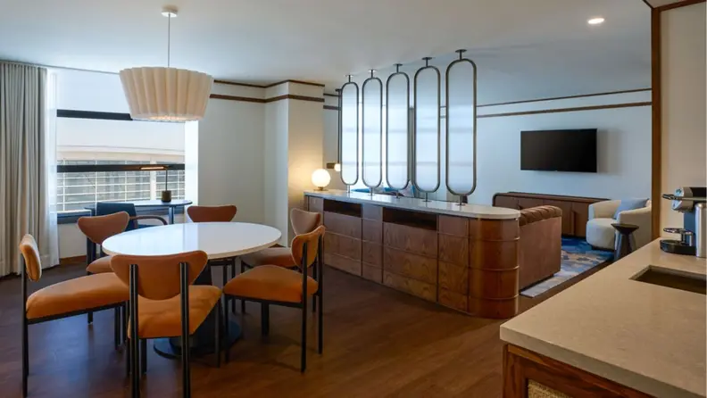 A King Suite living space