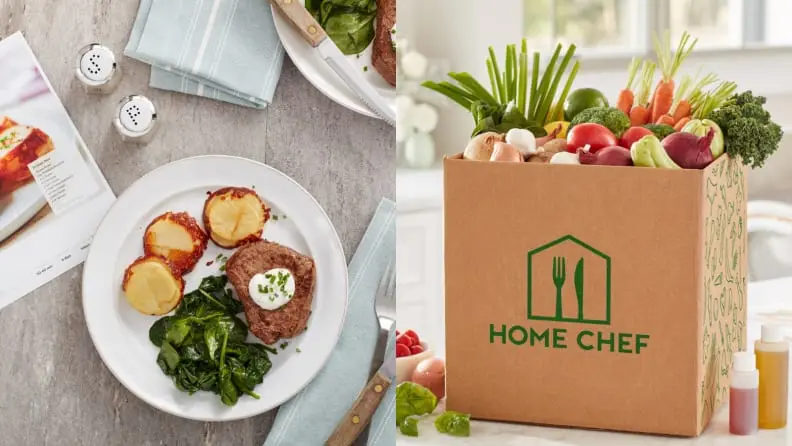 meal kit and prepared meal from Home Chef