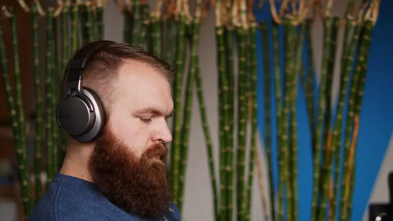 The MDR-1ABTs completely encase your head in audio blasting comfort.