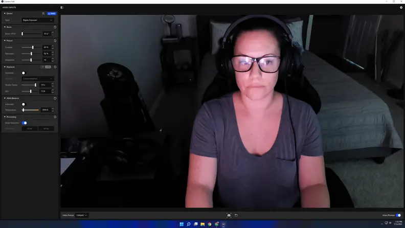Woman sitting in front of a computer