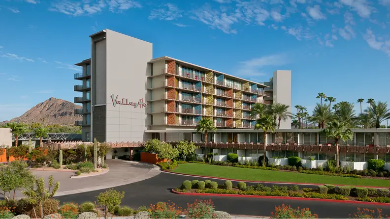 The exterior of a hotel