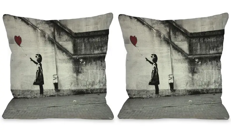 Banksy pillow