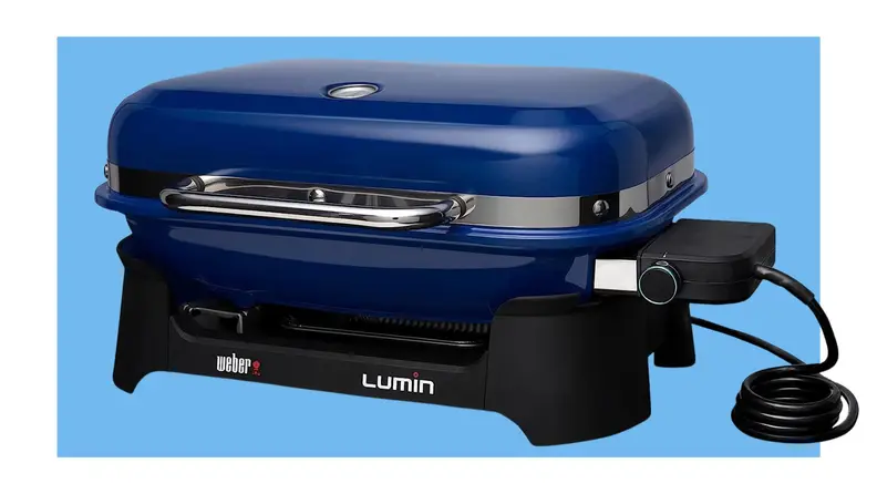 The Weber Lumin in front of a background.