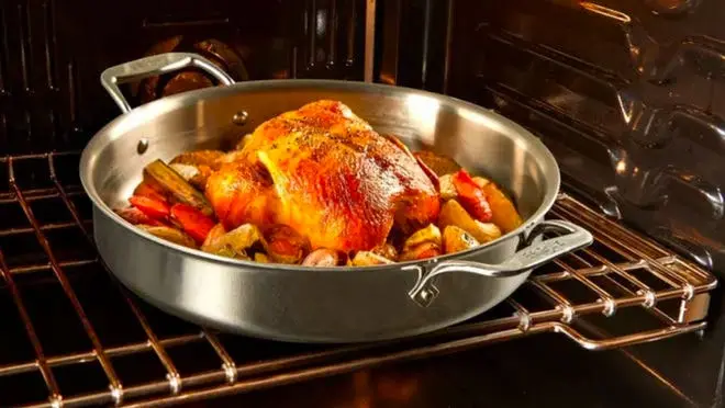 single pan on burner with meal cooking