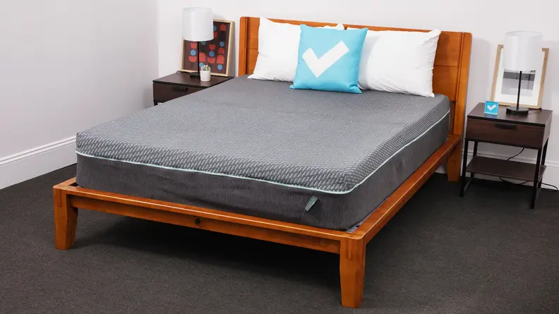 The Tuft & Needle Mint hybrid mattress in a bedroom