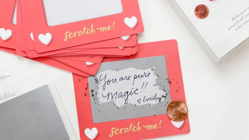 Scratch-A-Sketch valentines