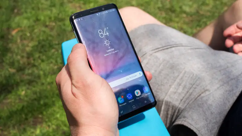 Samsung Galaxy S9 Being Used