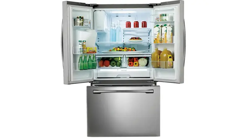The interior of the Samsung RF263BEAESG