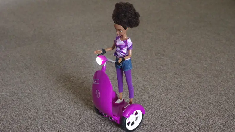 Each Smart Buddies kit comes with a scooter (or "siggy") and a doll  version of one of the eight teenagers who are the stars of the Smart Buddies app.