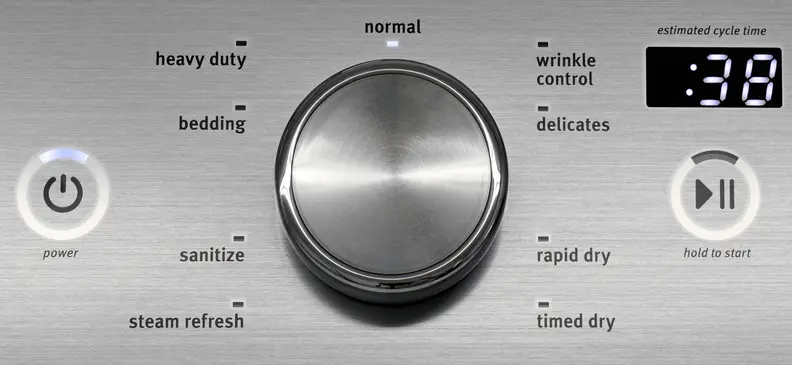 The Maytag Bravos MEDB755DW's ample cycle list lets users choose exactly what they need from their dryer.