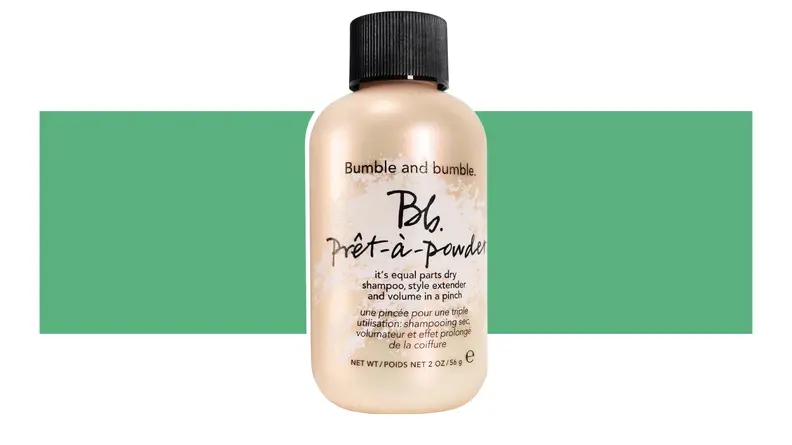 Bumble and bumble product on a green background.