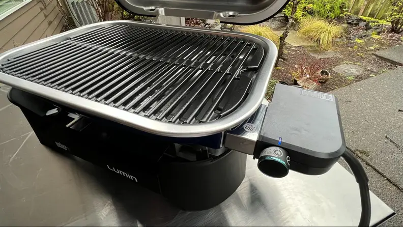 The inside of the Weber Lumin completely clean.