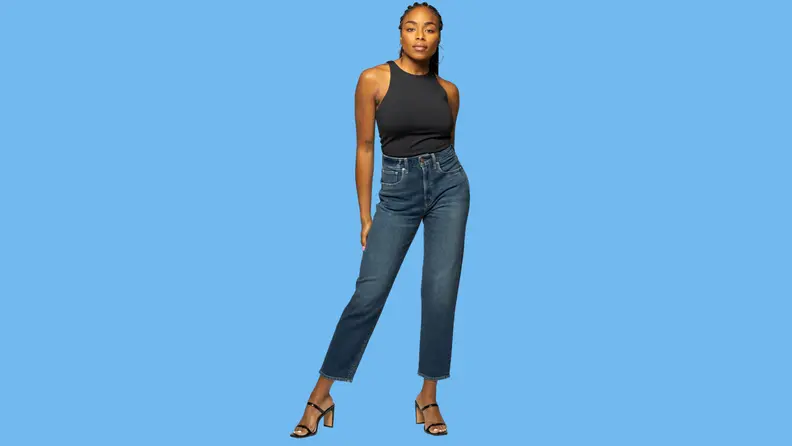 A model showing off Revtown jeans.