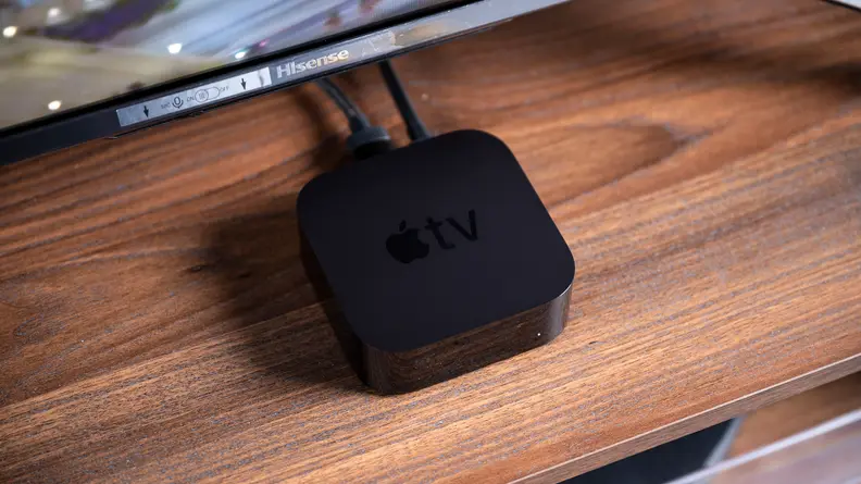 The Apple TV 4K (2021) on a desk