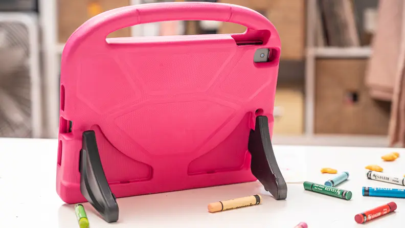 Backside of an iPad case for kids