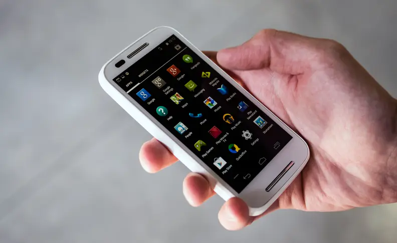 The Moto E's screen isn't the best, but it's a good size for those with small hands.