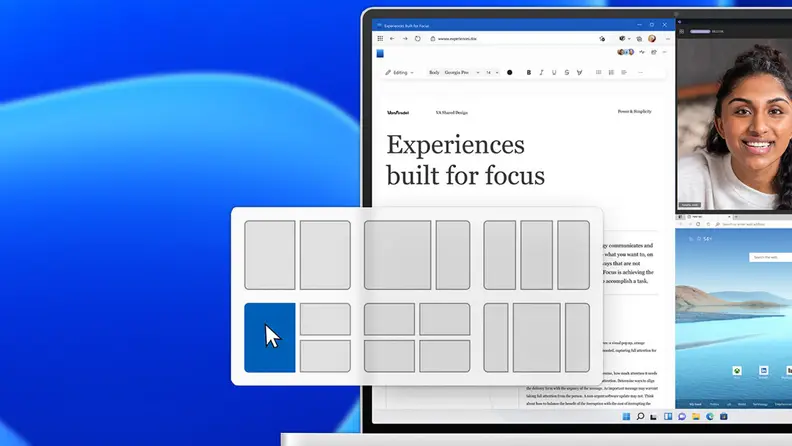 Windows 11 Snap Layout Example