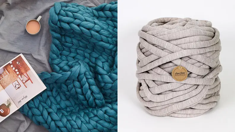 Technically, you could use thick yarn to create a weighted blanket.