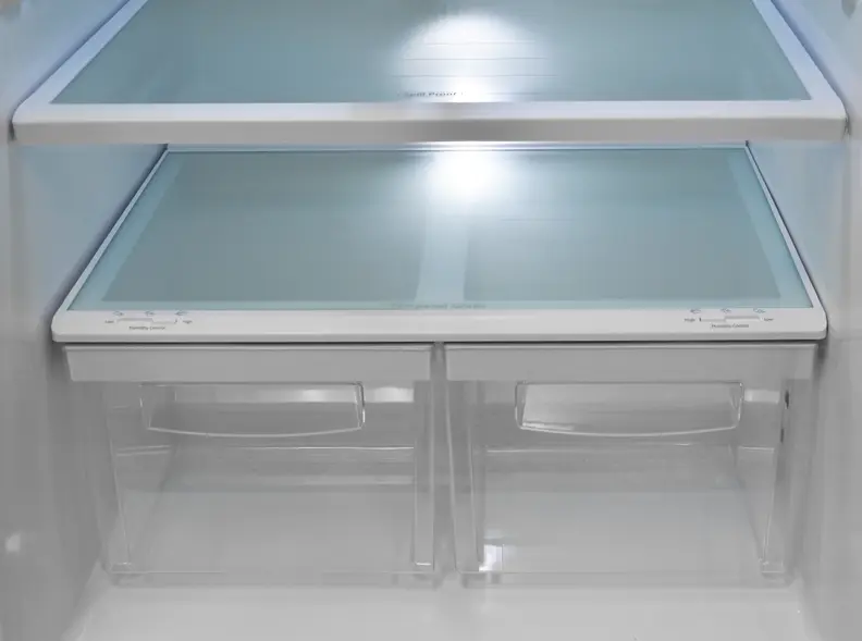 two crisper drawers