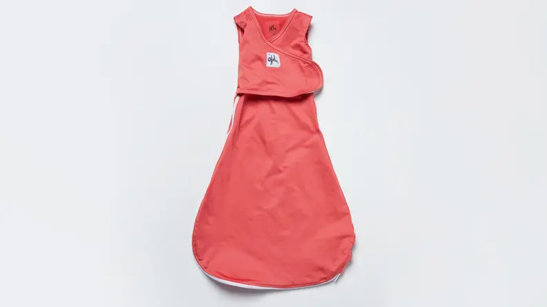 The Alphie sleep sack on a gray background