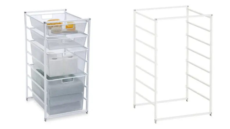 These dresser frames are narrow enough to fit into a tiny closet like mine