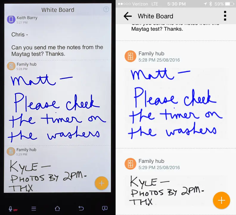 Samsung Family Hub Whiteboard