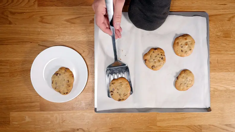 Removing from pan