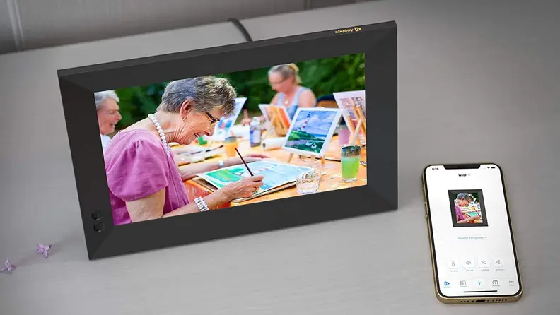Your student can send pictures right from their phone to this frame.
