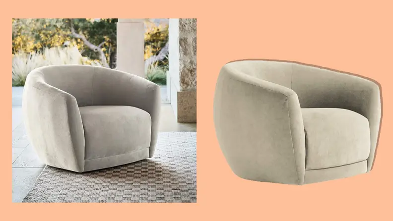 Best places to buy furniture online: Crate and Barrel Valen Swivel Accent Chair