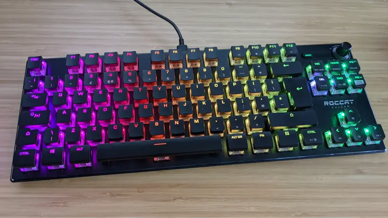 The Roccat Vulcan TKL, a 75% RGB gaming keyboard