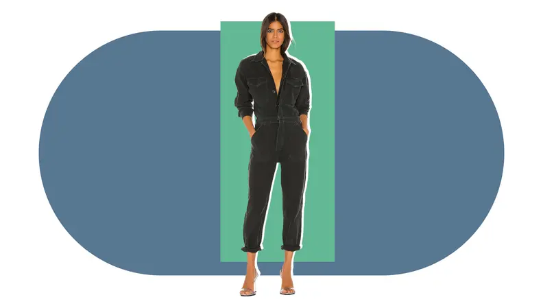 A brown Citizens Of Humanity jumpsuit.