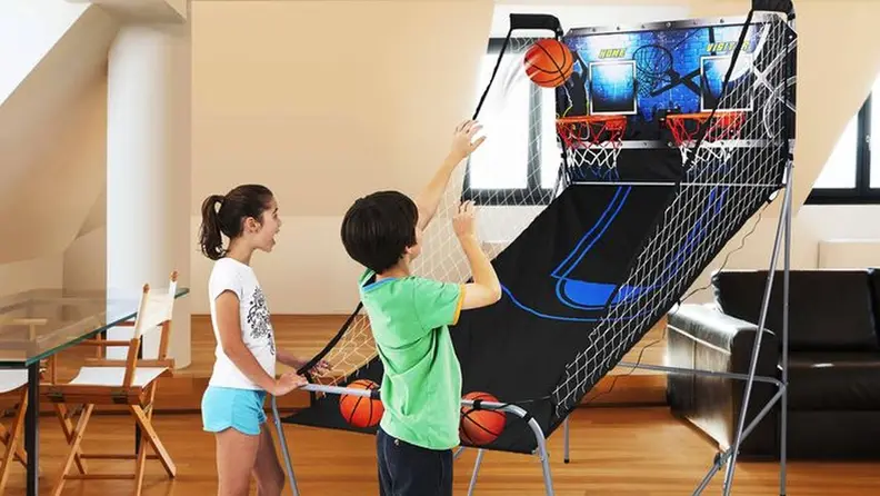 Basketball players will love this at-home version of a classic arcade game.