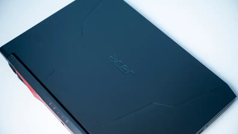 Overhead of closed laptop