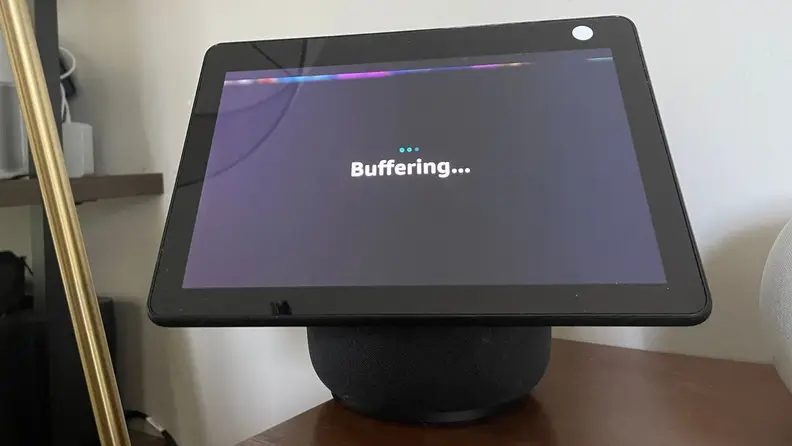 Echo Show 10 smart display on a desk