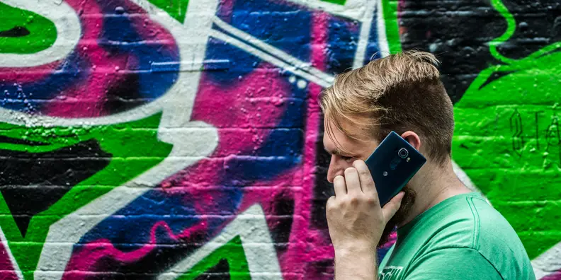 LG's G4 is big, but not so large that you look (too) ridiculous actually using it as a phone.