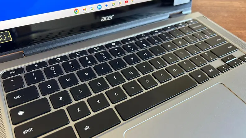 The Chromebook's keyboard.