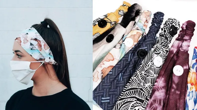 2True button headband