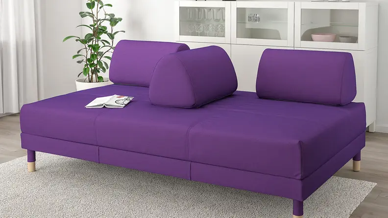Ikea's purple Flottebo sleep sofa