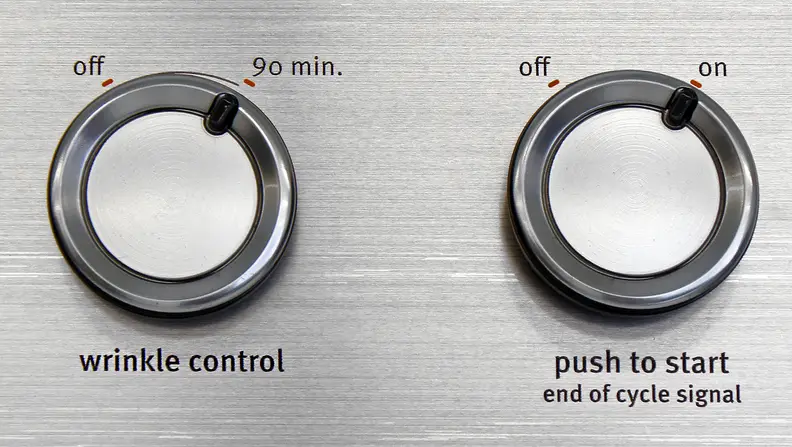 All you get for extra options on the Maytag Centennial MEDC555DW is a Wrinkle Control feature.