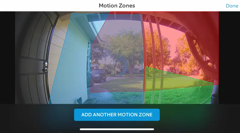 Ring Doorbell Motion Zones App
