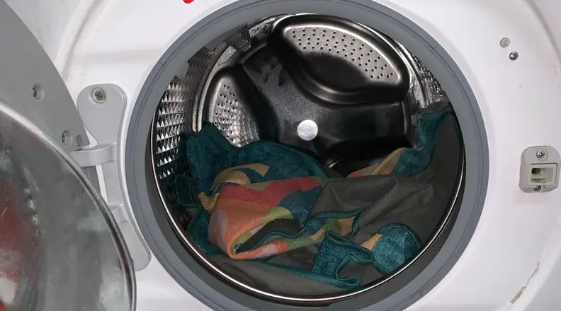 A Ruggable rug in the washing machine.