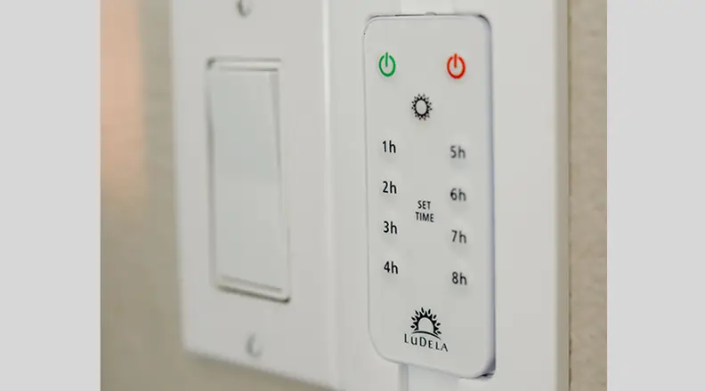 Wall-mounted remote for the Perfect Pillar Candle