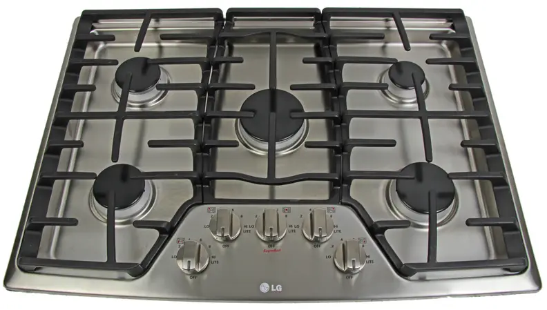 The LG LCG3011ST 30-inch gas cooktop