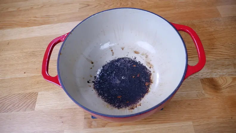 Dutch oven burnt spot 2