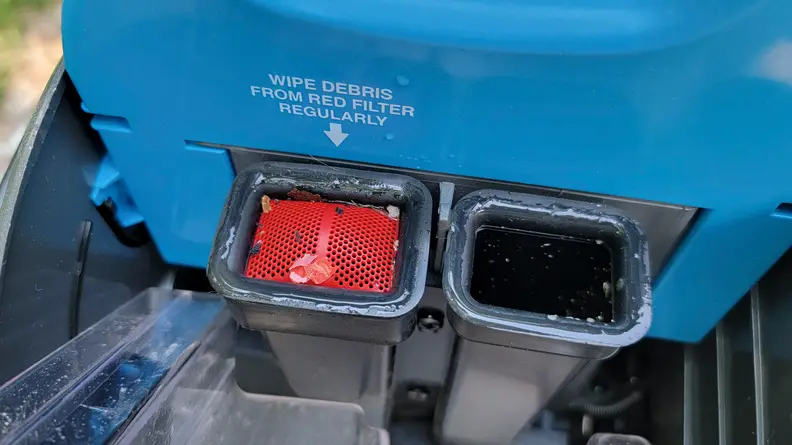 The red filter on the bissell little green pro