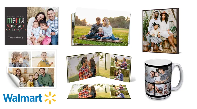 Walmart Photo Printing Services selection, a mug or photo books