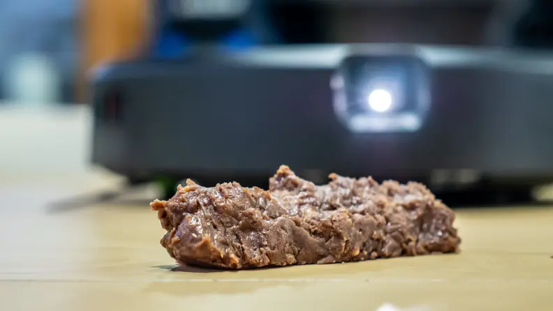 The iRobot Roomba j7+ approaching a fake animal dropping