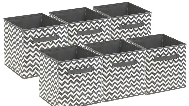 Decorative and great for hiding clutter, a set of bins is a must have